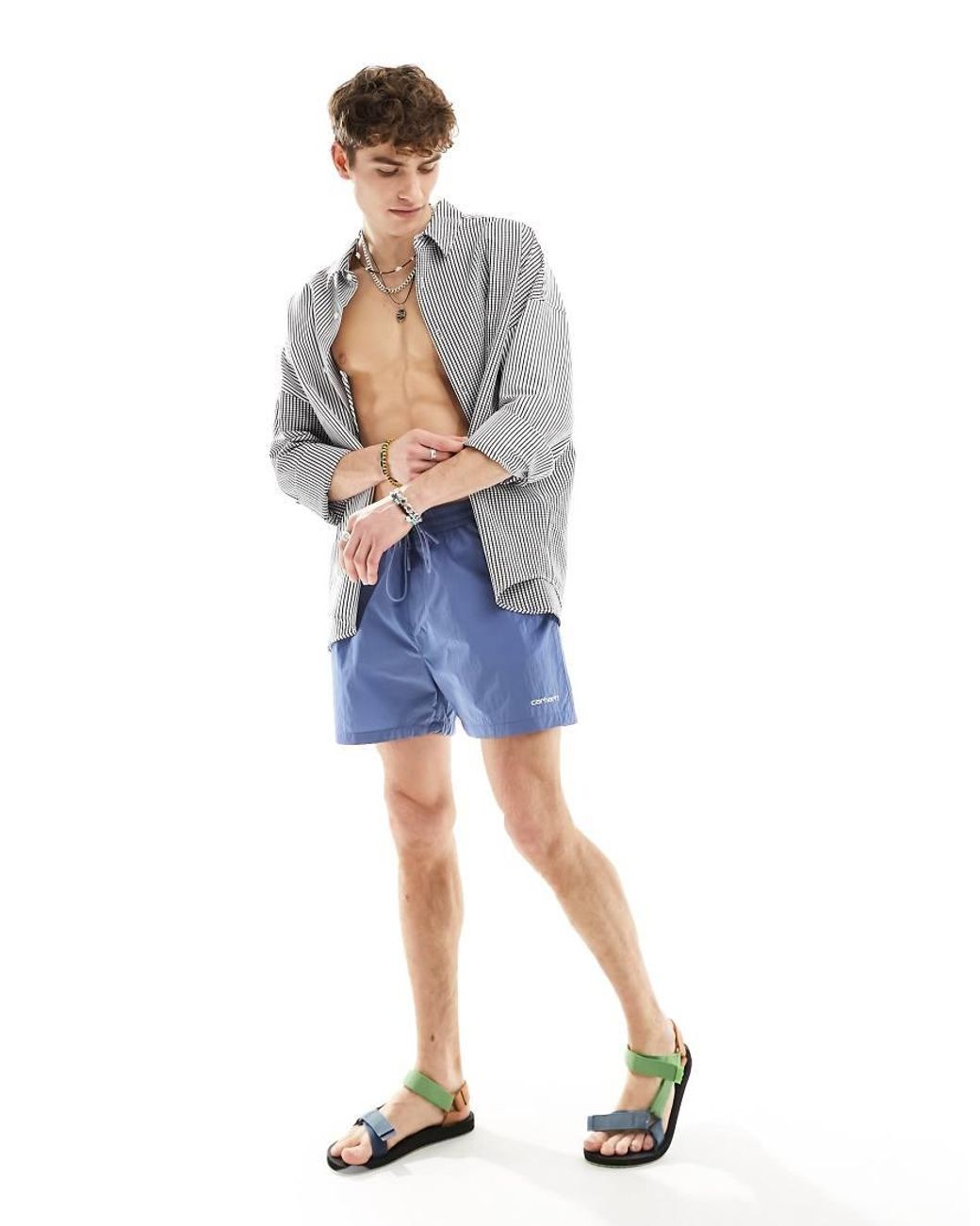 Carhartt Blue Tobes Swim Shorts for men