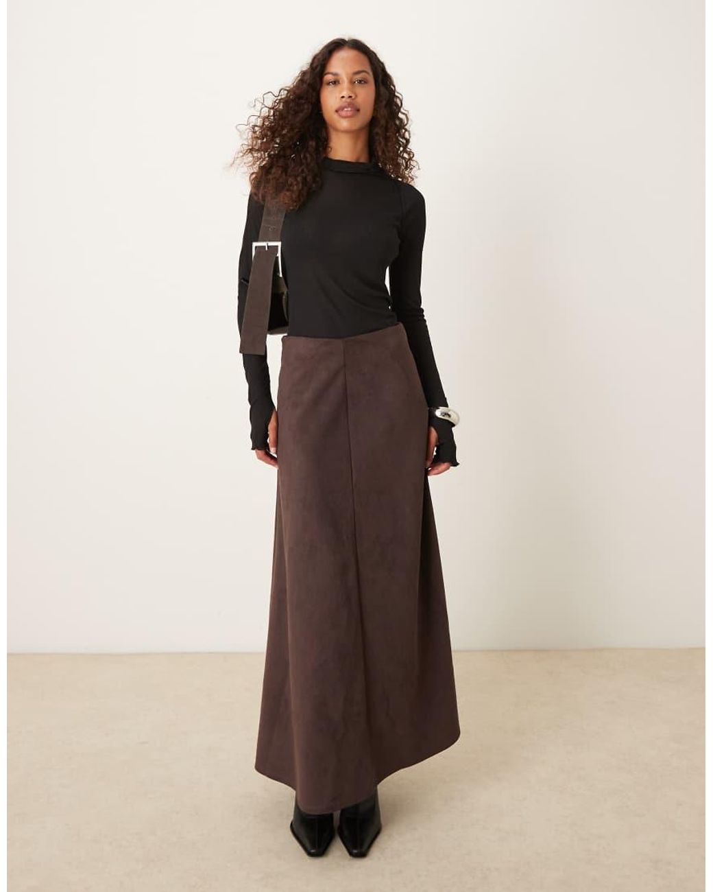 Free People Black High Neck Layering Top