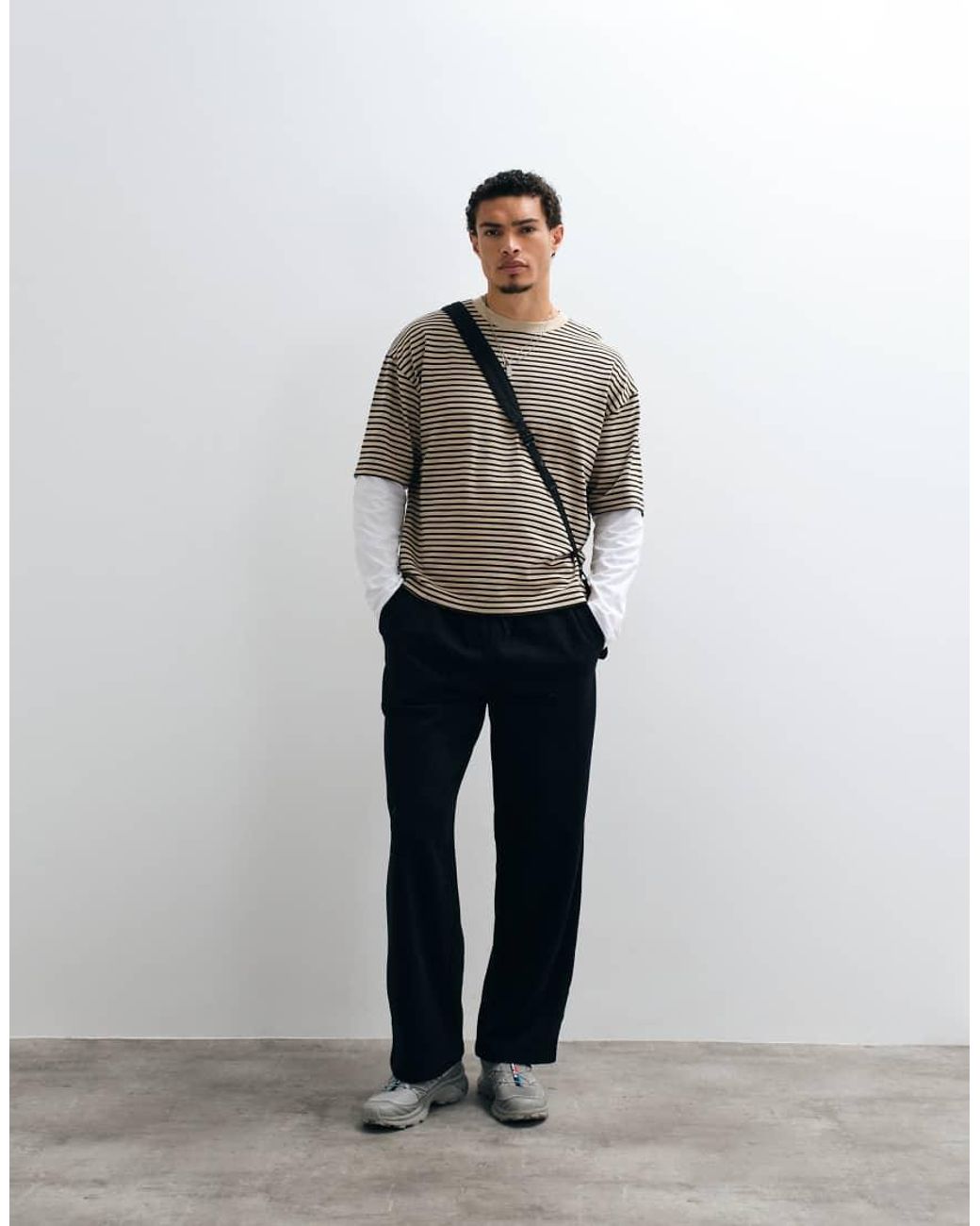 ASOS Multicolor Heavyweight Boxy Oversized T-Shirt With Double Sleeves for men