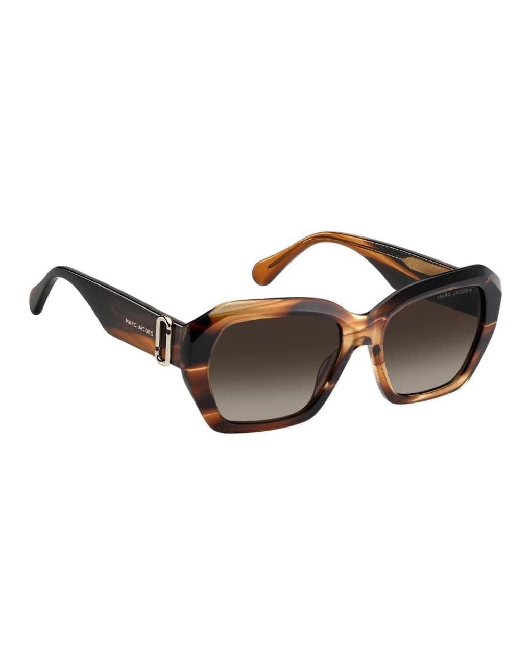 Marc Jacobs Brown Marc Jac Sun Rectangular Sunglasses With Shaded Gradient Lenses