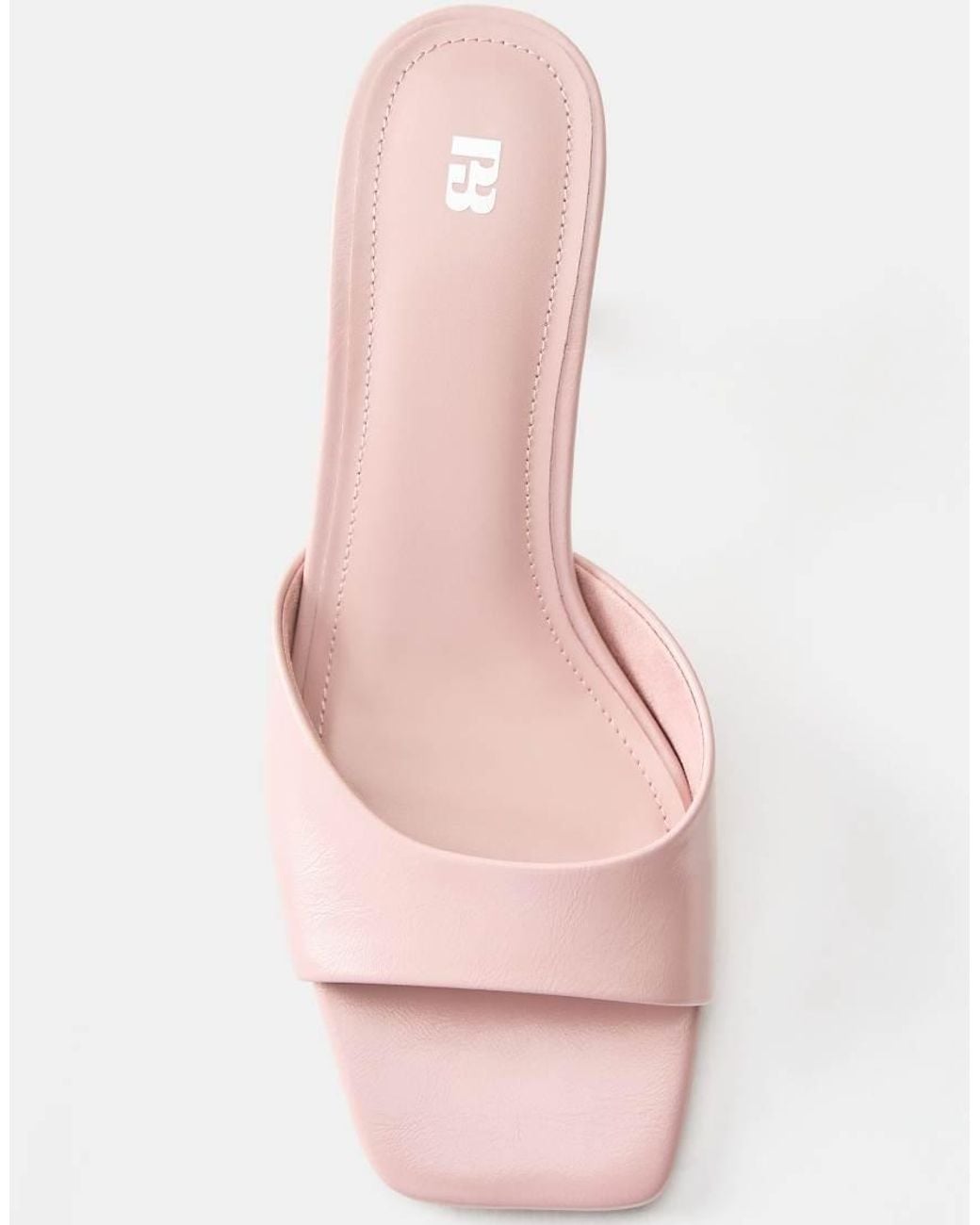 Pull&Bear Pink Heeled Mule Sandals