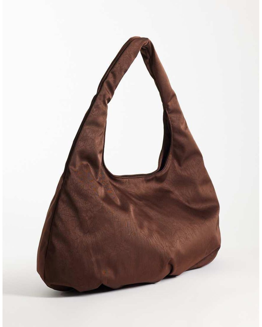 ASOS Brown Satin Oversized Tote Bag