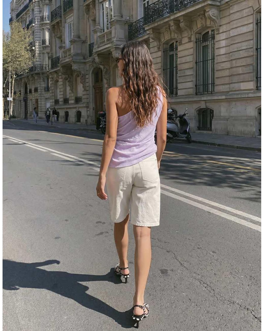 Vero Moda Gray Sleeveless One Shoulder Longline Top