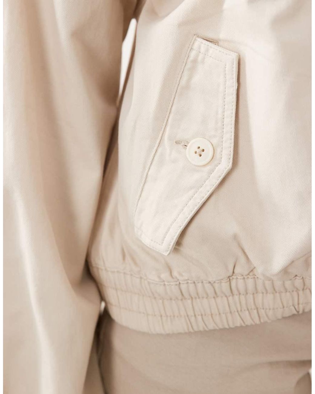 ASOS Natural Washed Cotton Bomber Jacket