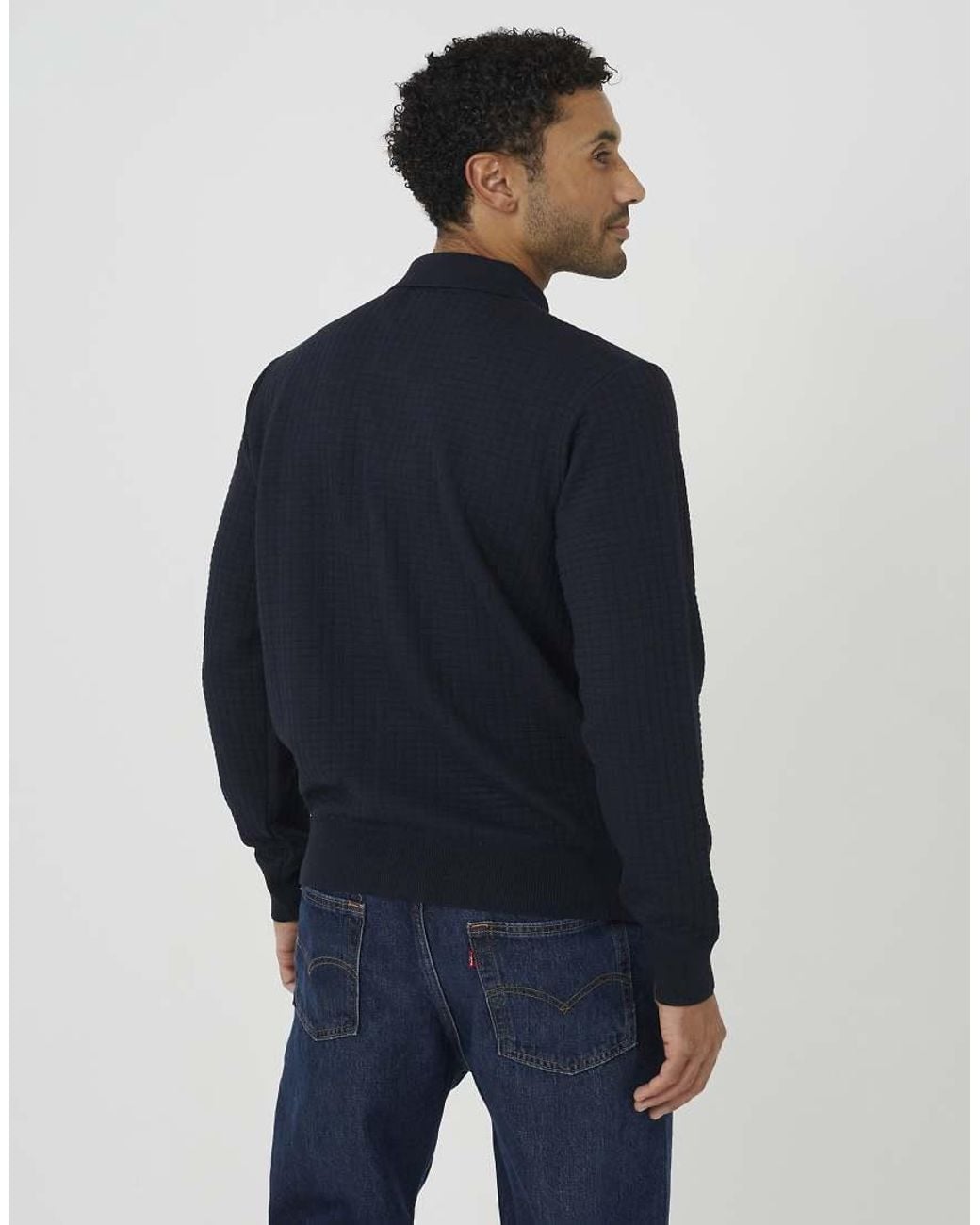 Brave Soul Blue Patch Pocket Knitted Cardigan for men