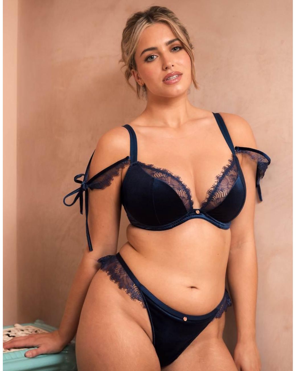Curvy Kate Black Scantilly Glamour Puss Thong Fuller Bust