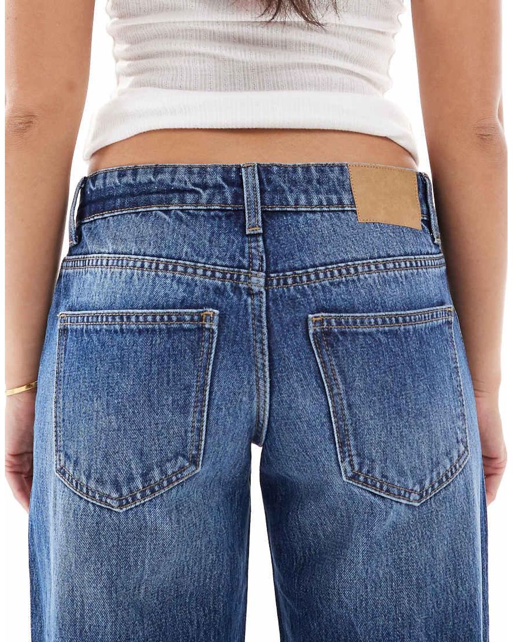 Cotton On Blue Low Rise Straight Jeans