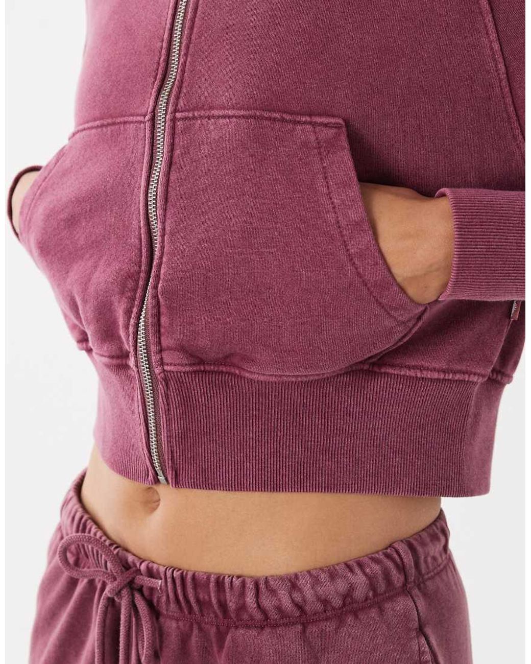 Cotton On Red Active Raglan Zip-through Hoodie