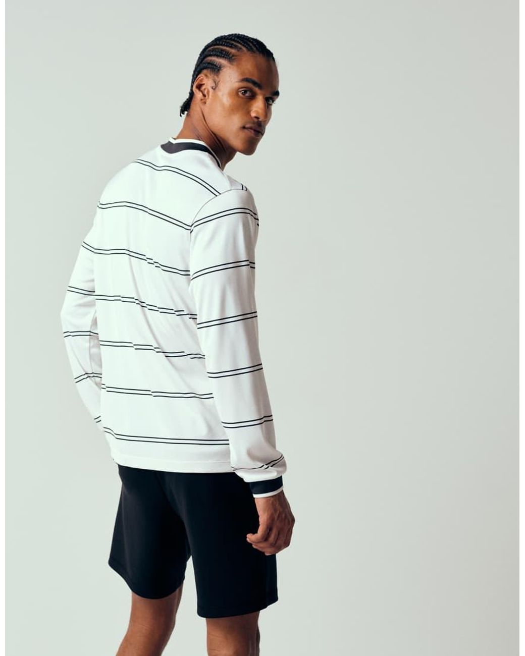 Nike Football Gray Dri-fit Long Sleeve Stripe T-shirt for men