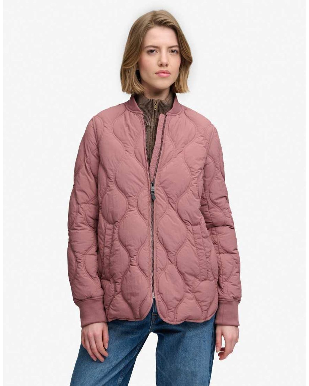 Superdry Purple Short Onion Quilt Liner Jacket