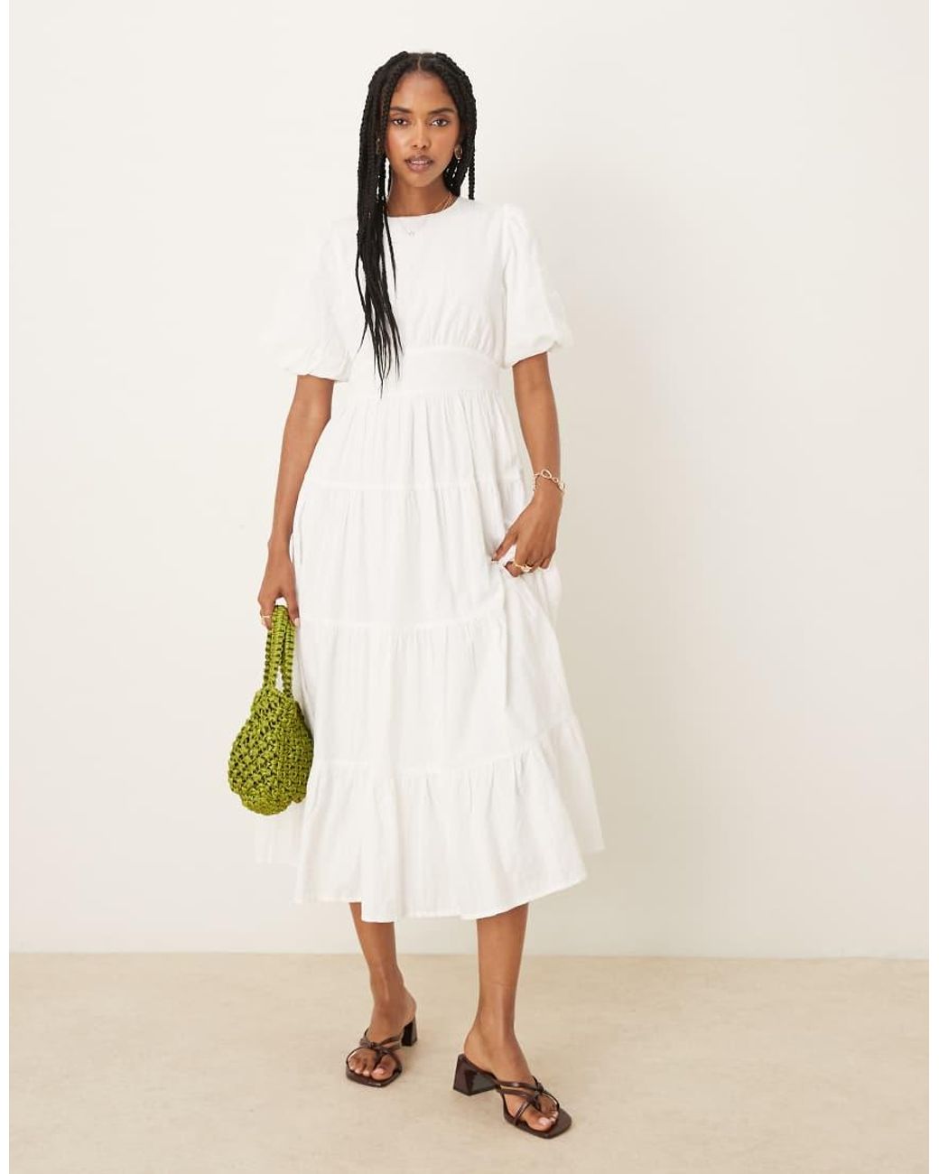 Nobody's Child Natural Ricky Midi Dress