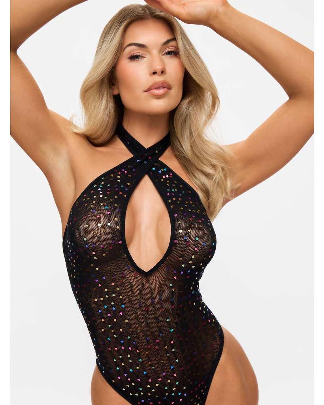 Ann Summers Black Neon Heart Body