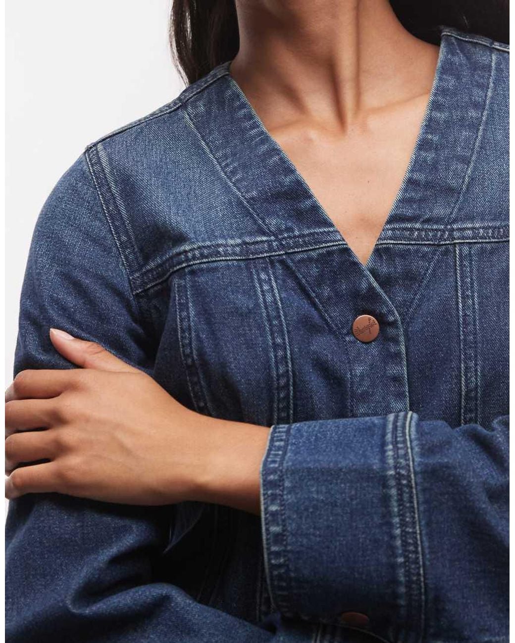 Wrangler Blue Long Sleeve Denim Mod Dress