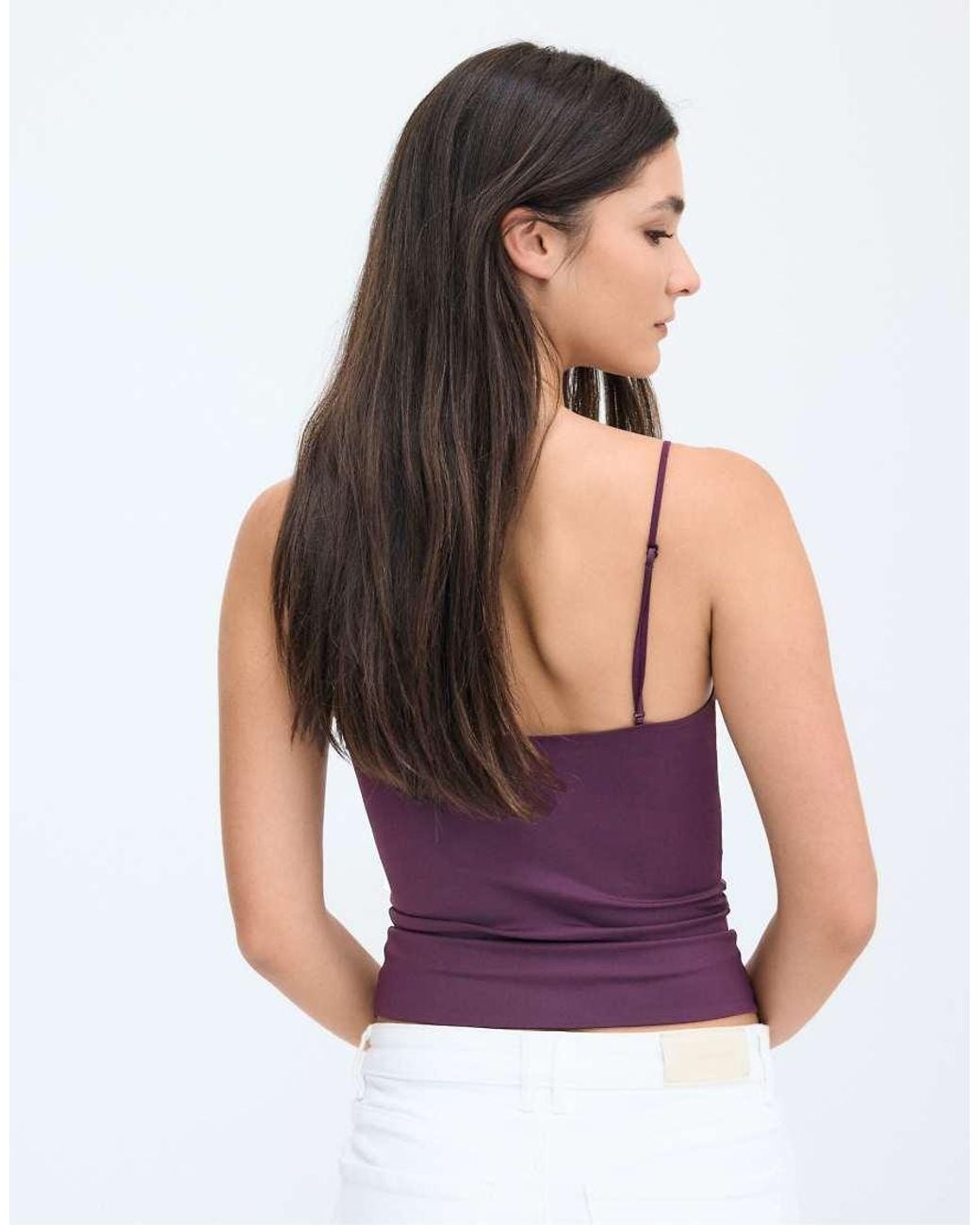 Stradivarius White Corsetry-inspired Top