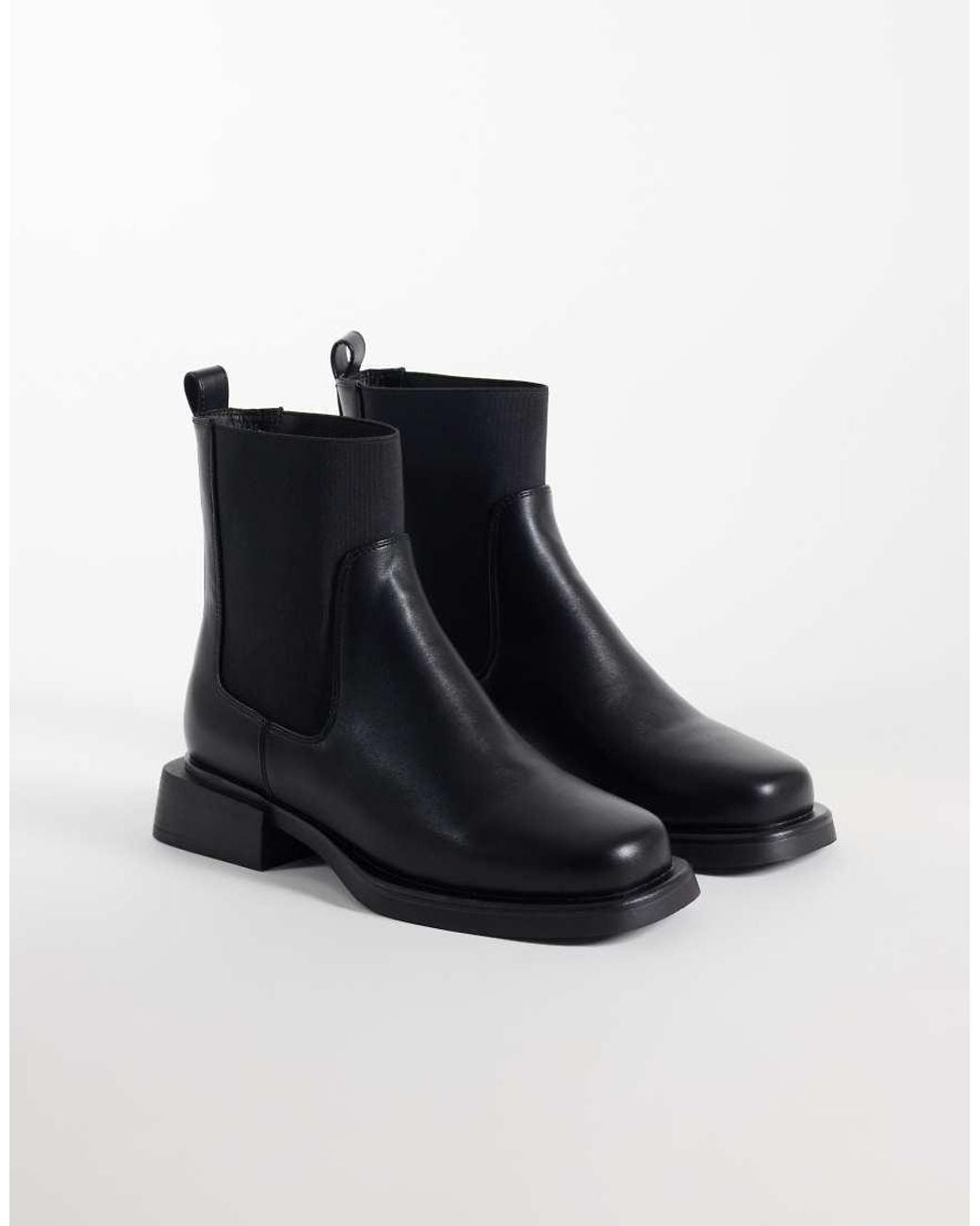 SIMMI Black Simmi London Wide Fit Duff Pull On Ankle Boots