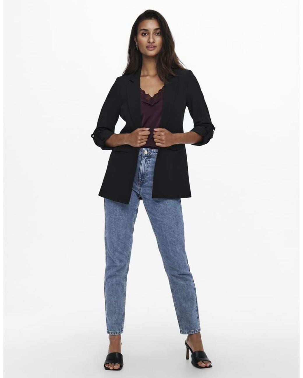 ONLY Blue Kayle-Orleen 3/4 Sleeve Blazer