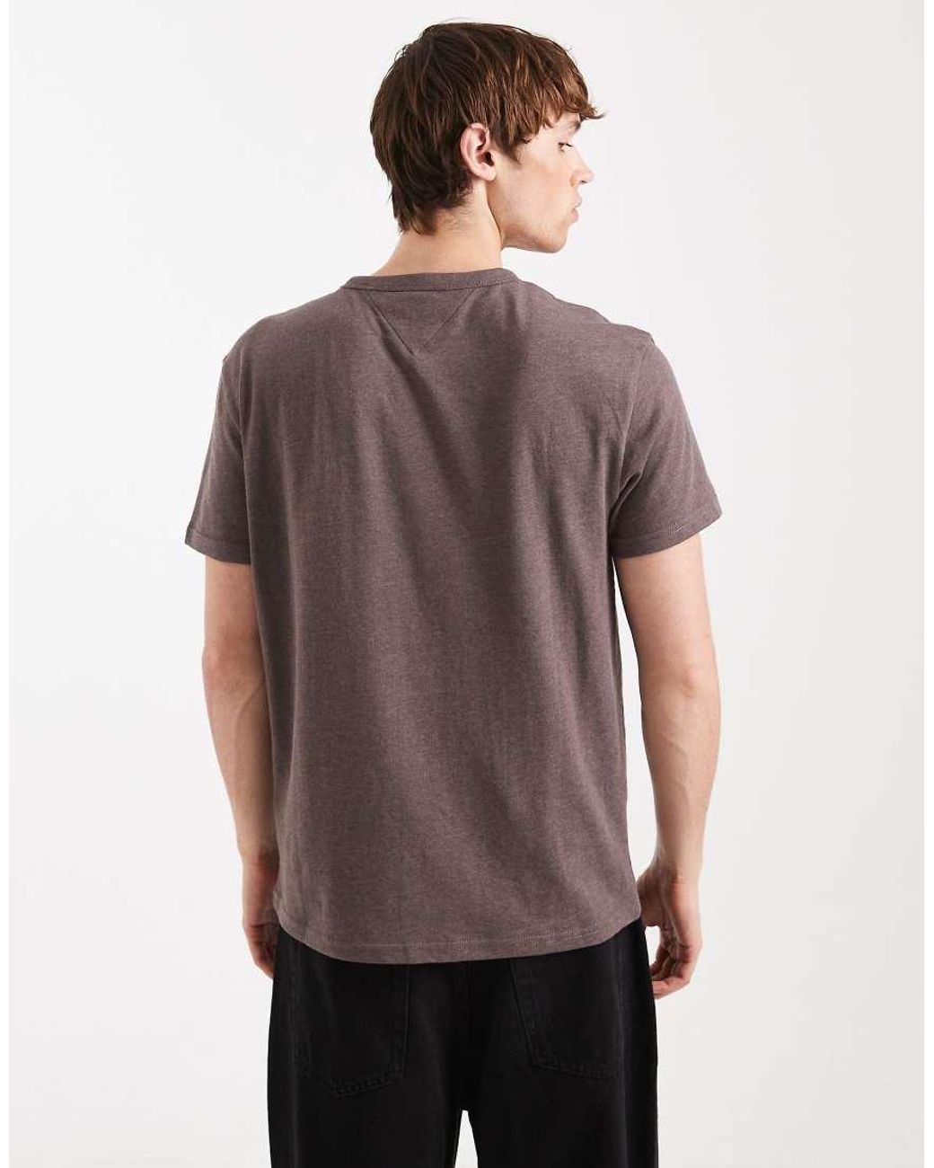 Tommy Hilfiger Gray Small Badge Logo T-shirt for men