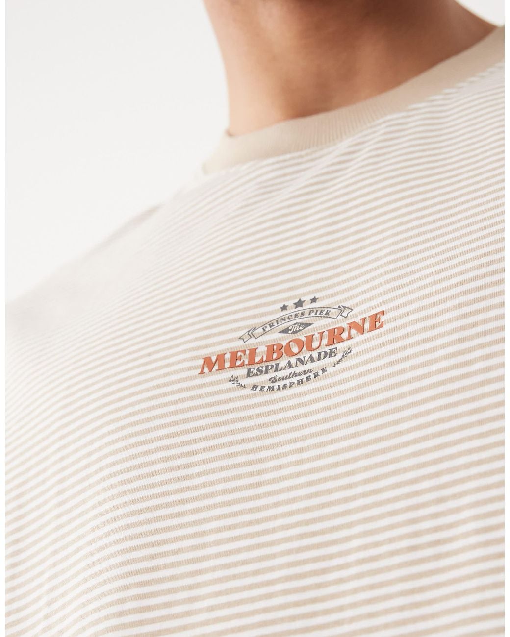 Threadbare – gestreiftes ringer-t-shirt in White für Herren