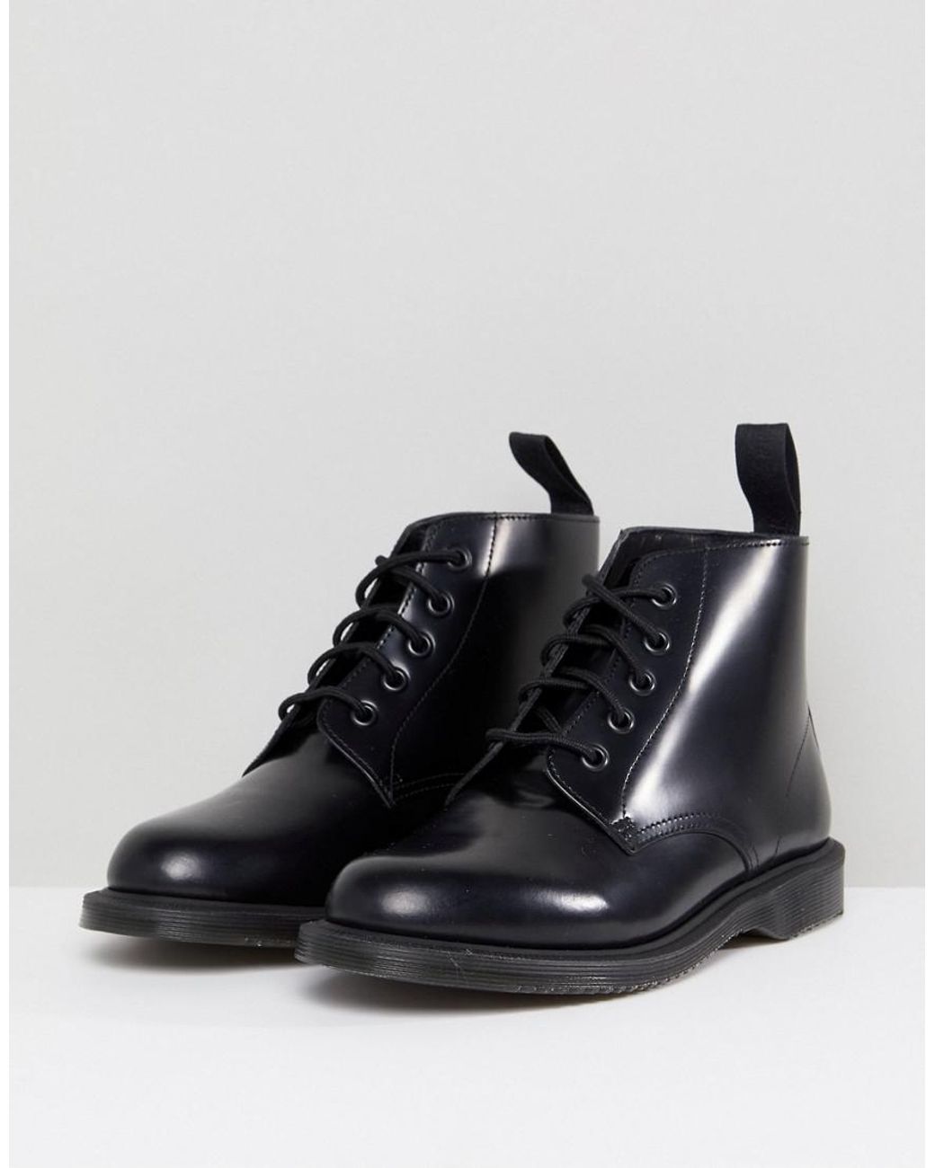 Dr. Martens Emmeline Refined Lace Up Leather Boot in Black | Lyst