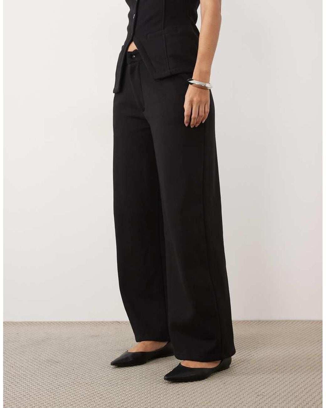 Kaiia Natural Wide Leg Fleece Joggers Co-Ord