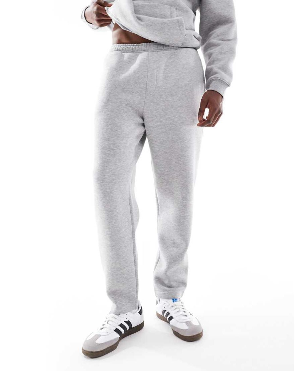 ASOS Gray Tapered jogger With Fixed Hem for men