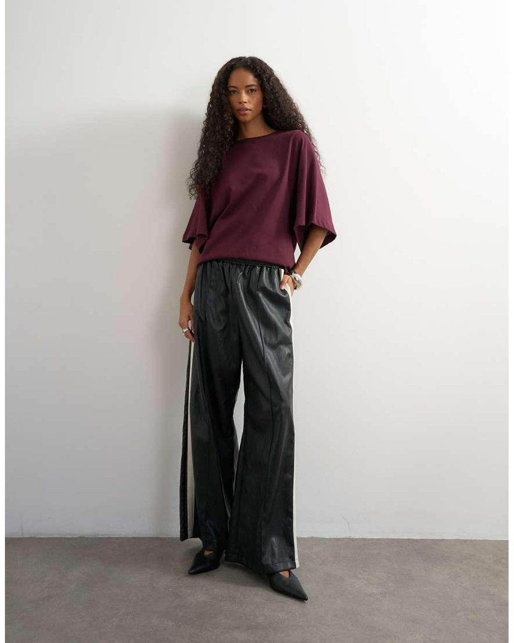 TOPSHOP Purple Batwing T-Shirt