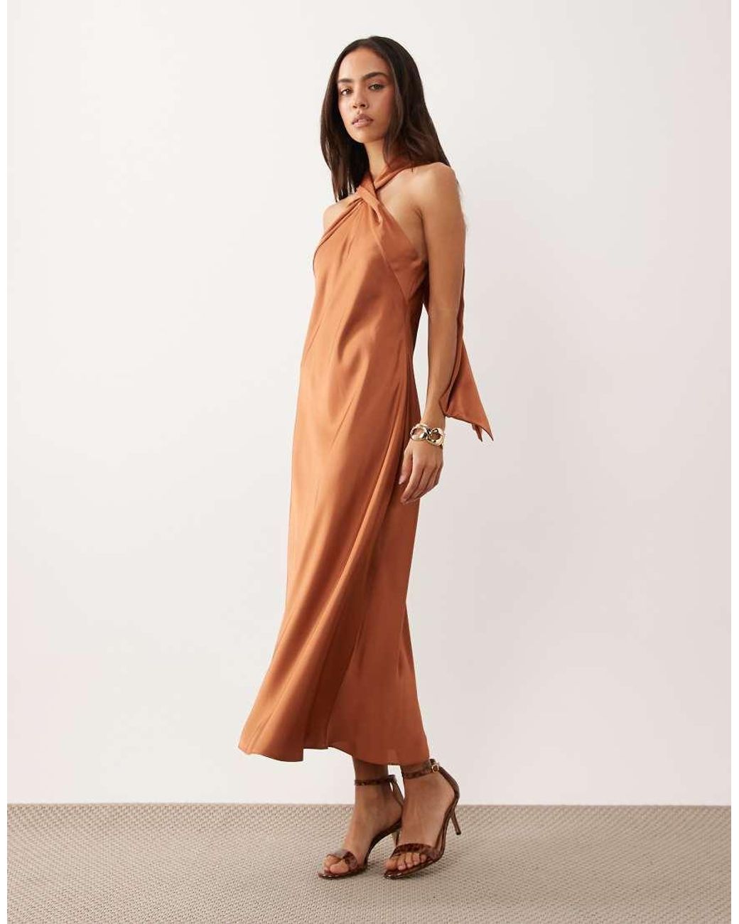 Ralph Lauren Red Halter Neck Maxi Dress