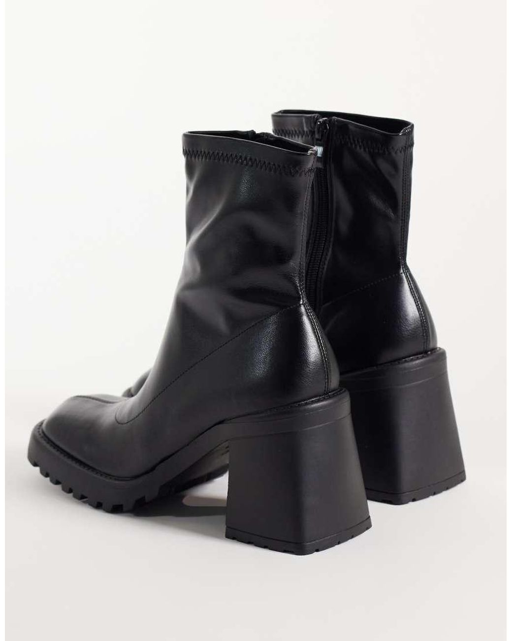 Raid Brown Riona Block Heeled Ankle Boots