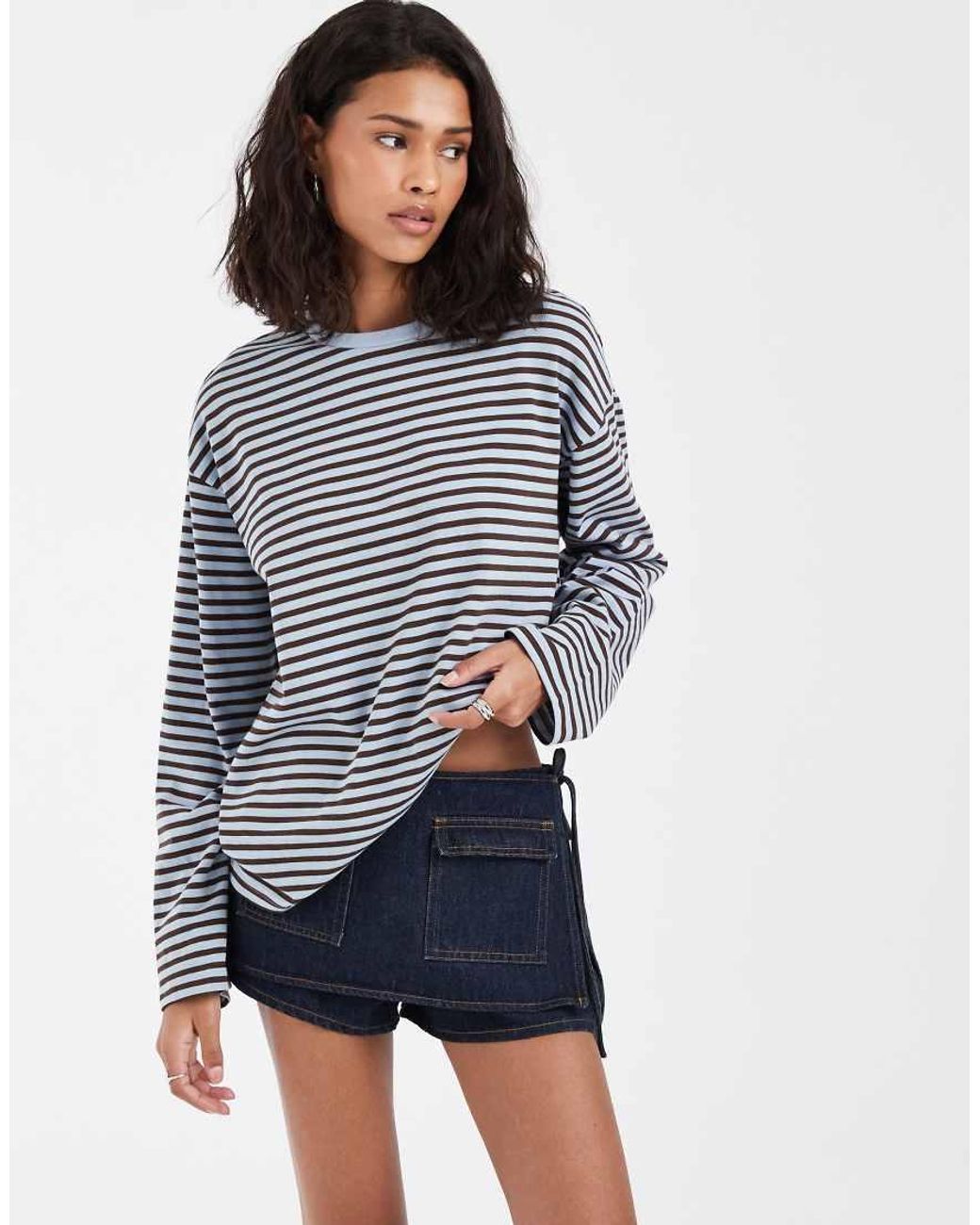 Pieces Blue Long Sleeve T-Shirt