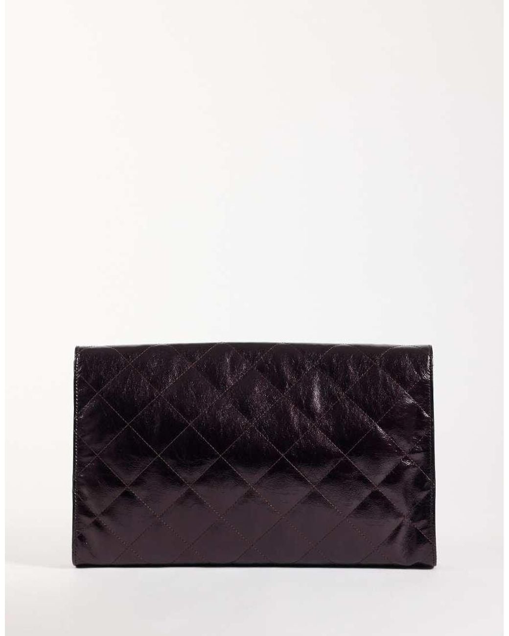 ASOS Black Large Quilted Clutch Bag