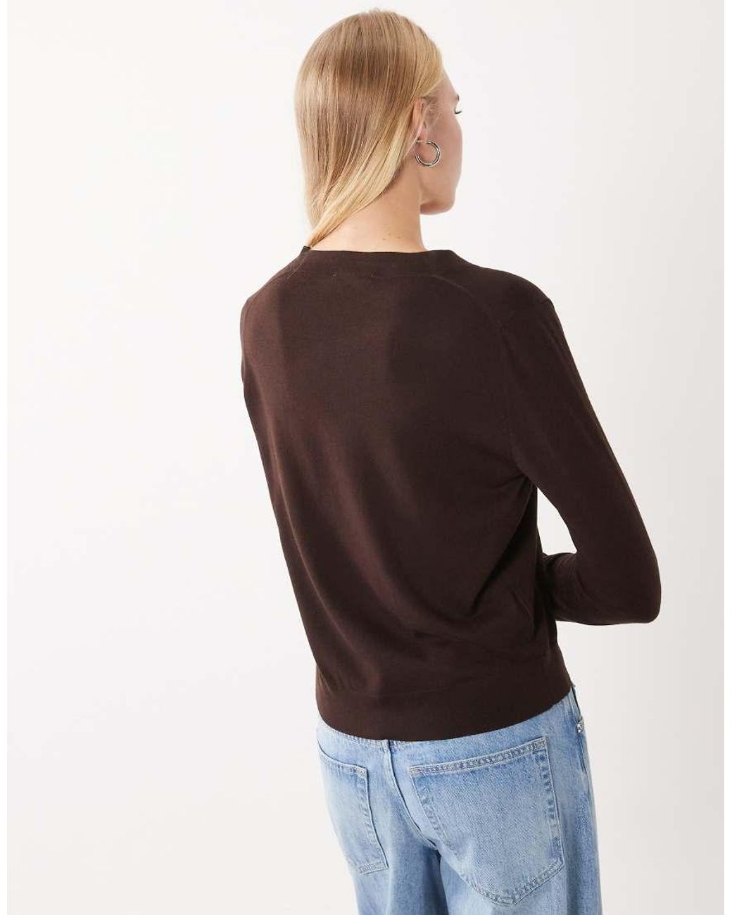 Mango Black V Neck Jumper