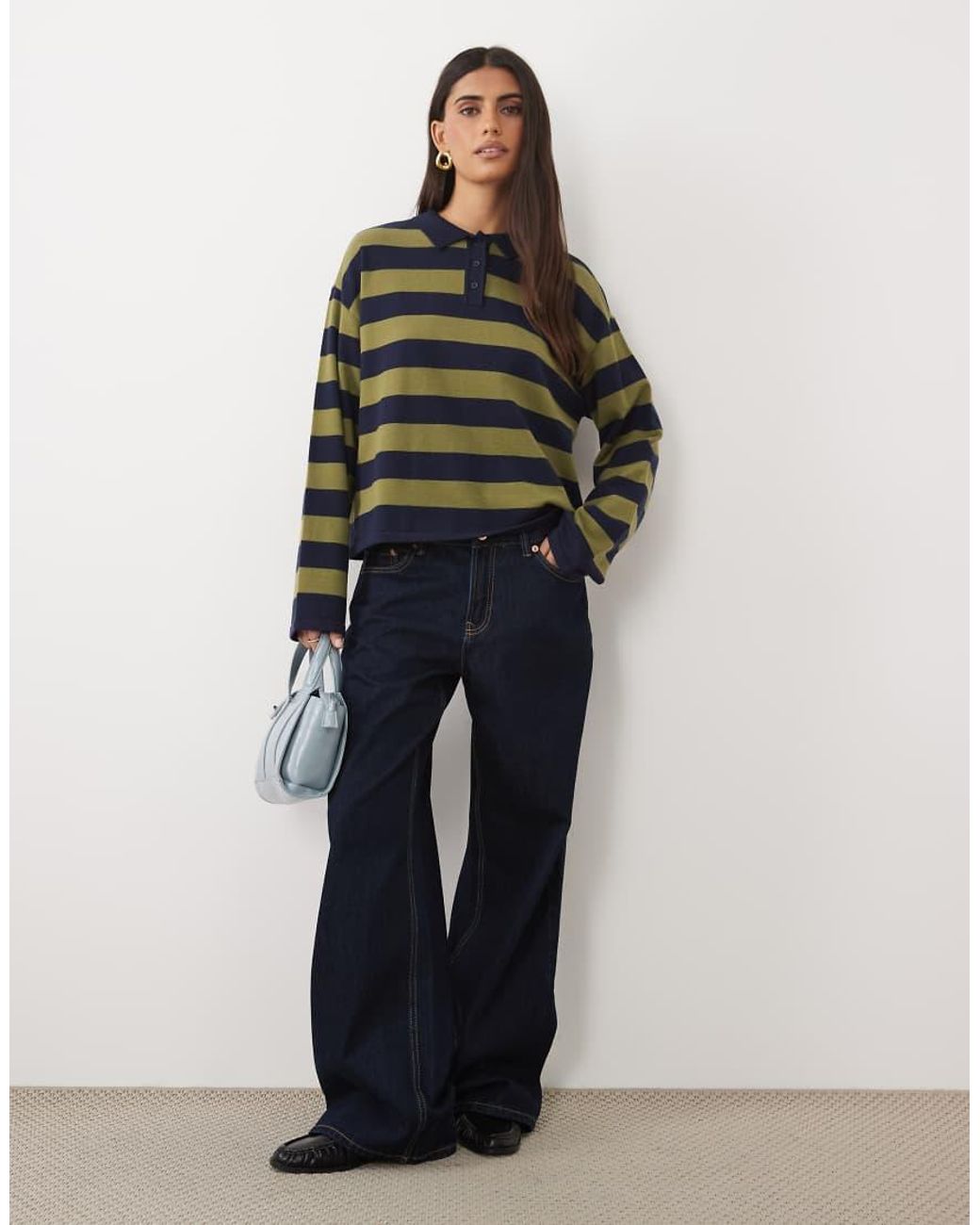 The Frolic Multicolor Exclusive Knitted Long Sleeve Collared Rugby Top