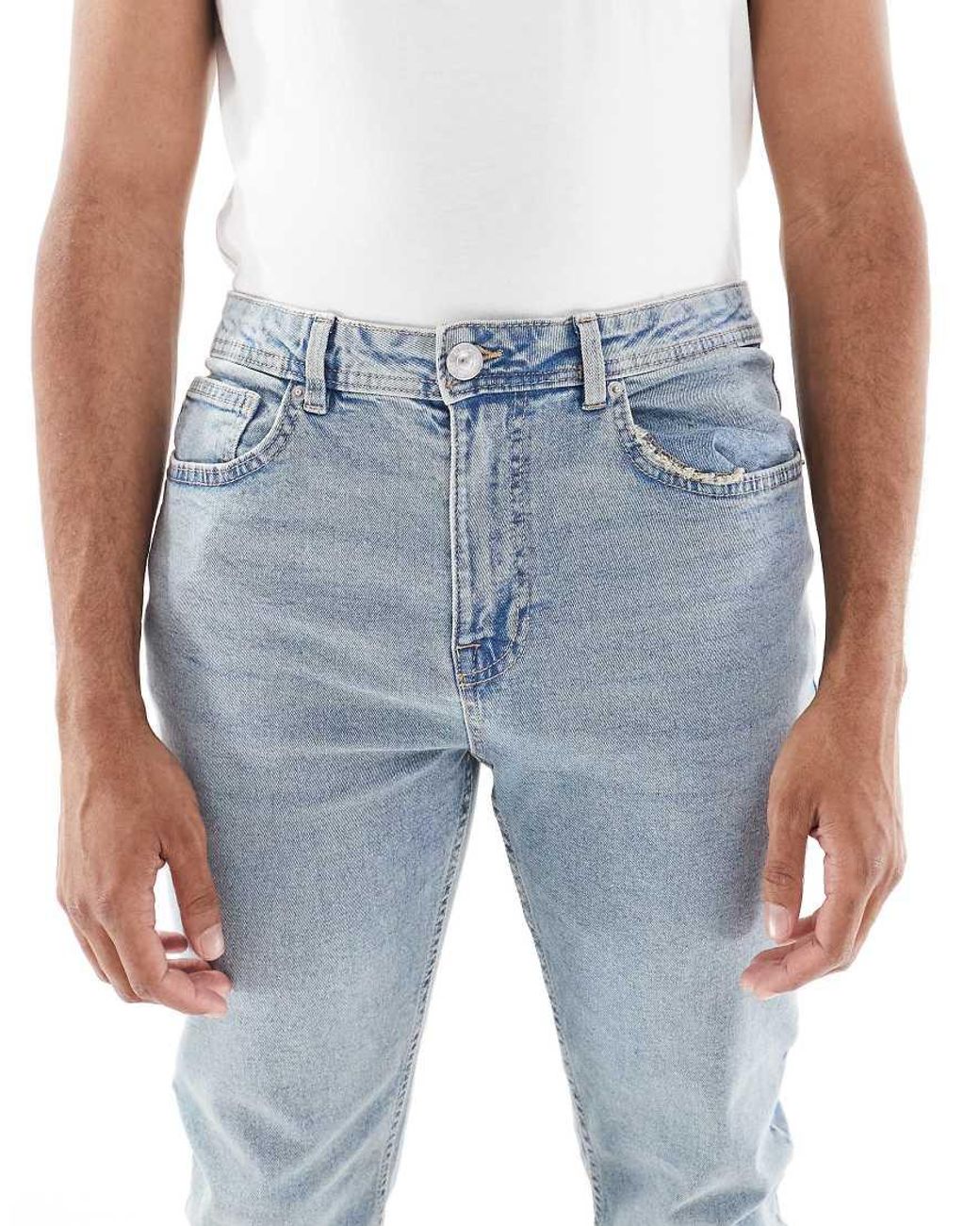New Look Blue Slim Stretch Jeans for men