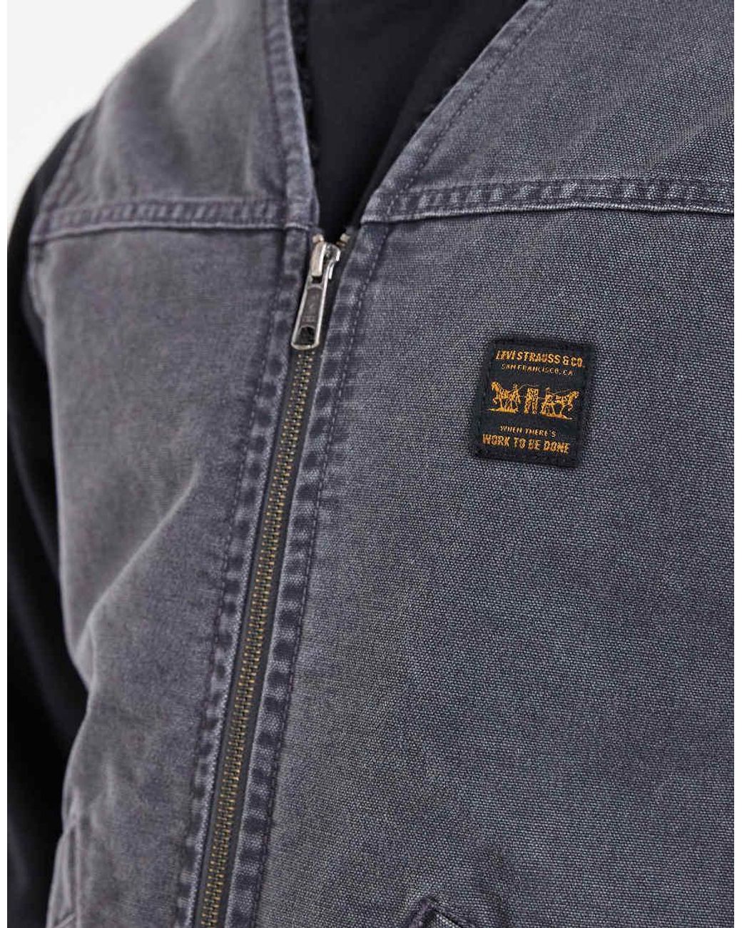 Levi's Black Wokwear Saratoga Denim Vest for men