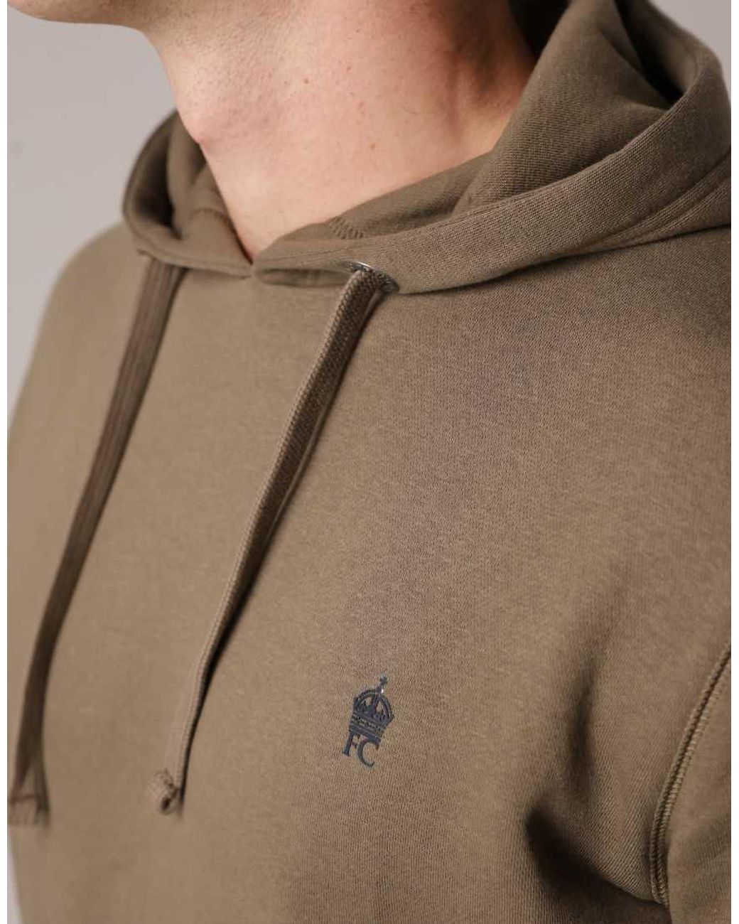 French Connection Brown Cotton Blend Hoody for men