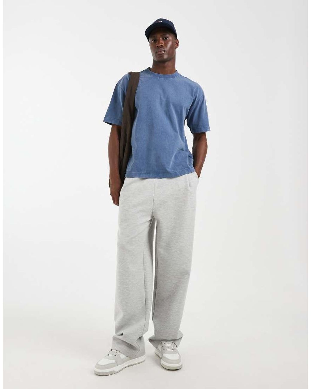 Hollister Blue Heavyweight Boxy T-shirt for men