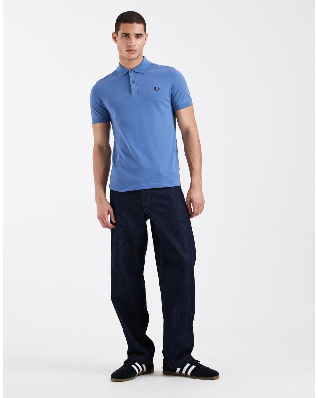 Polo à logo Fred Perry pour homme en coloris Blue