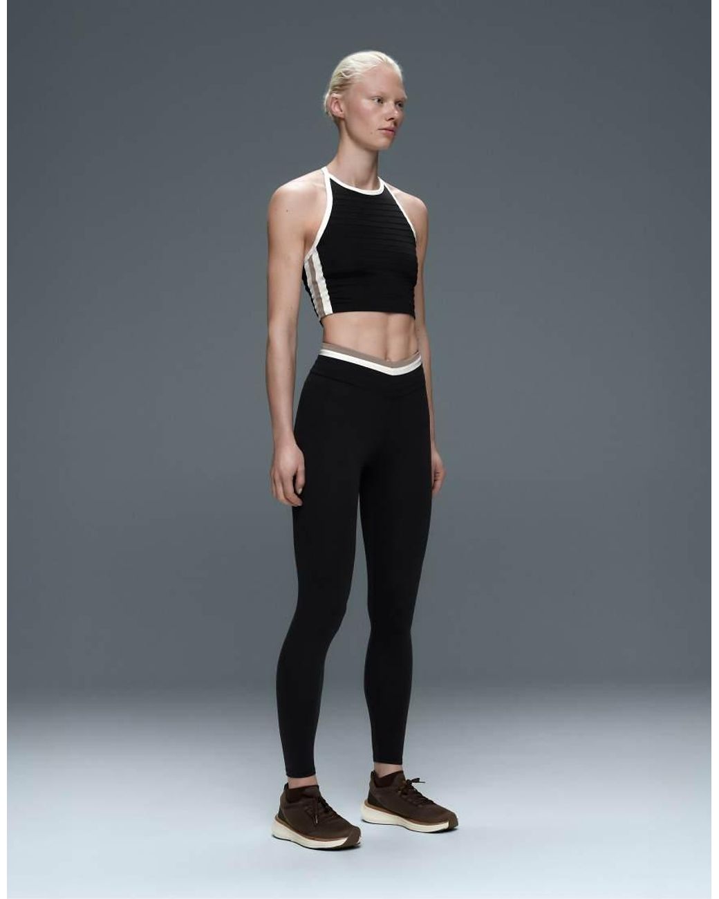 Oysho Black Comfortlux Ankle-Length High Rise Block Leggings
