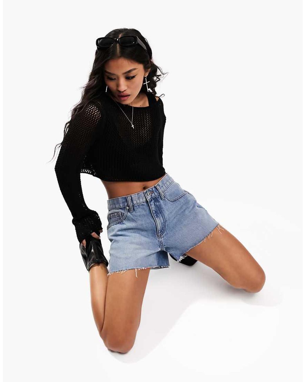 ASOS Black Denim 'relaxed' Short
