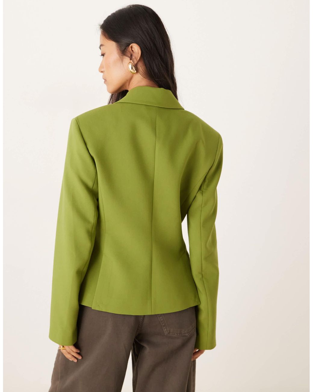 Blazer ajusté élégant ASOS en coloris Green