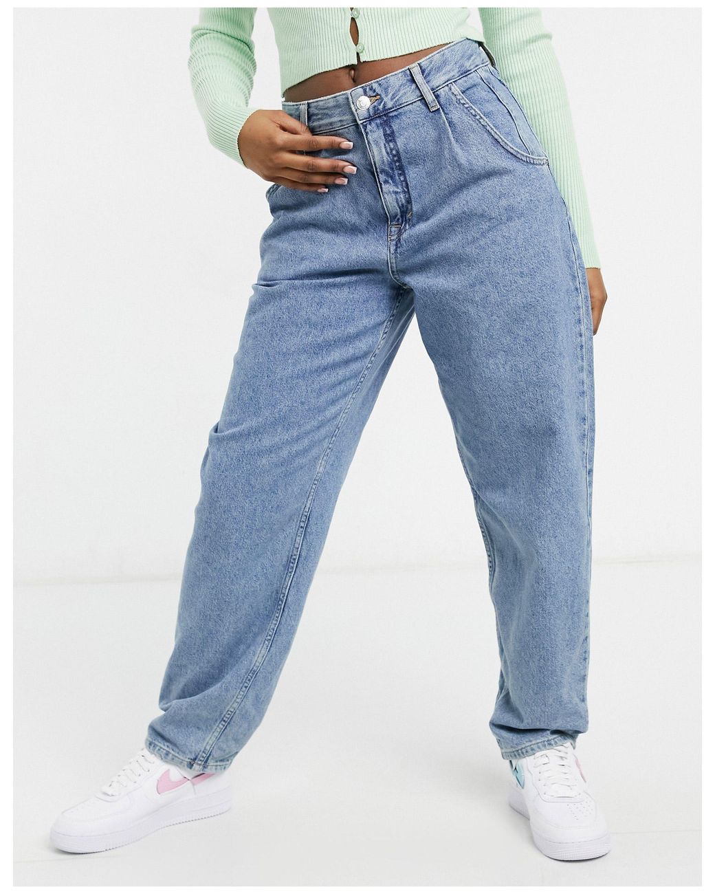 Pull\u0026Bear Slouch Fit Jeans in Blue | Lyst
