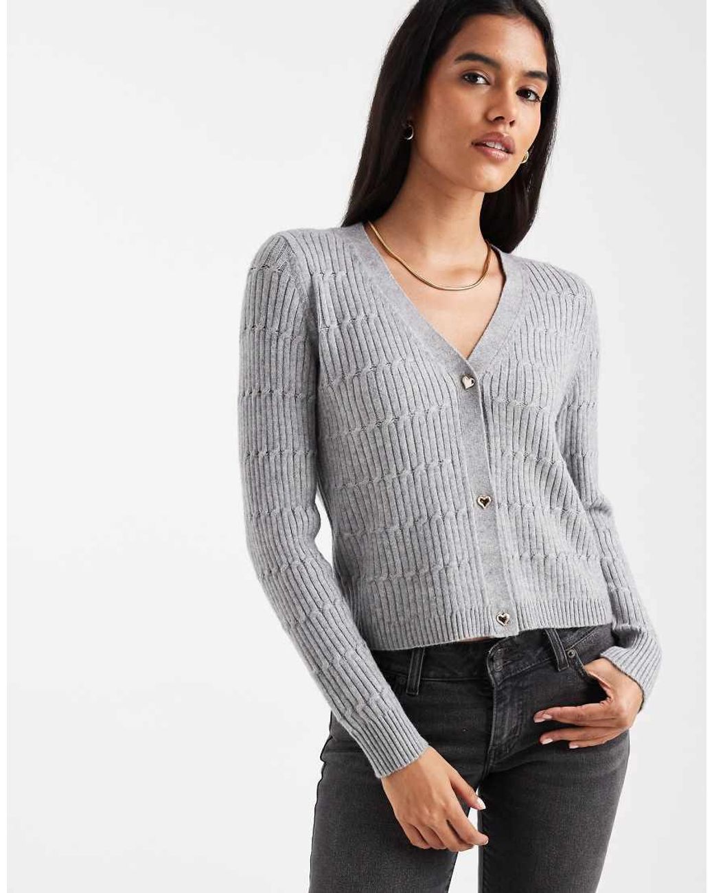 ONLY Vest Met V-Hals in het Gray