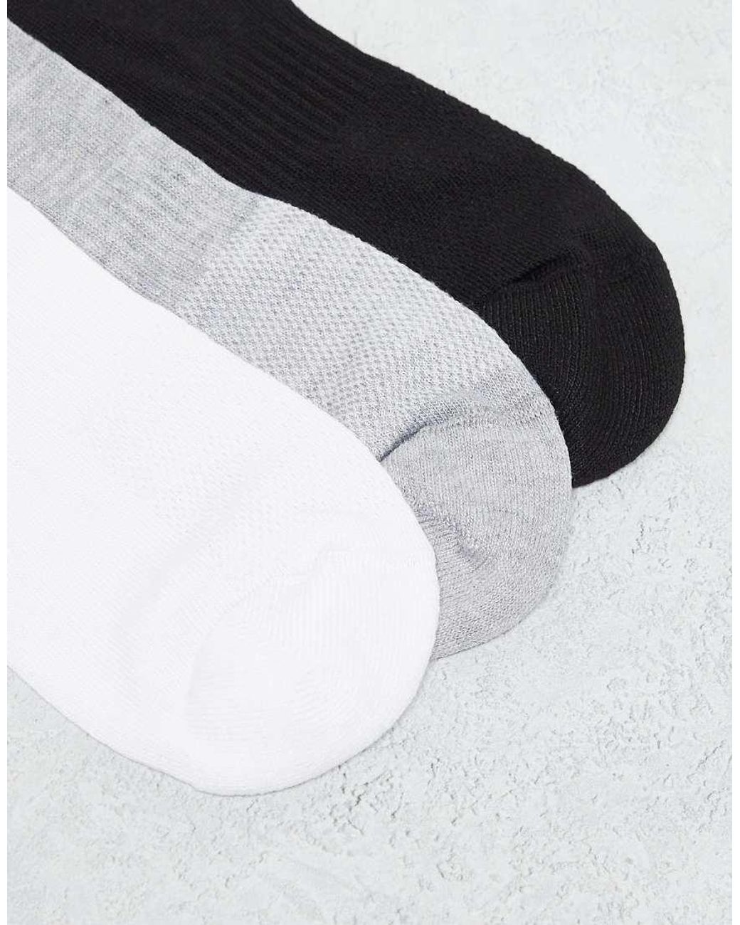 The North Face White Simple Dome 3 Pack Logo Ankle Socks