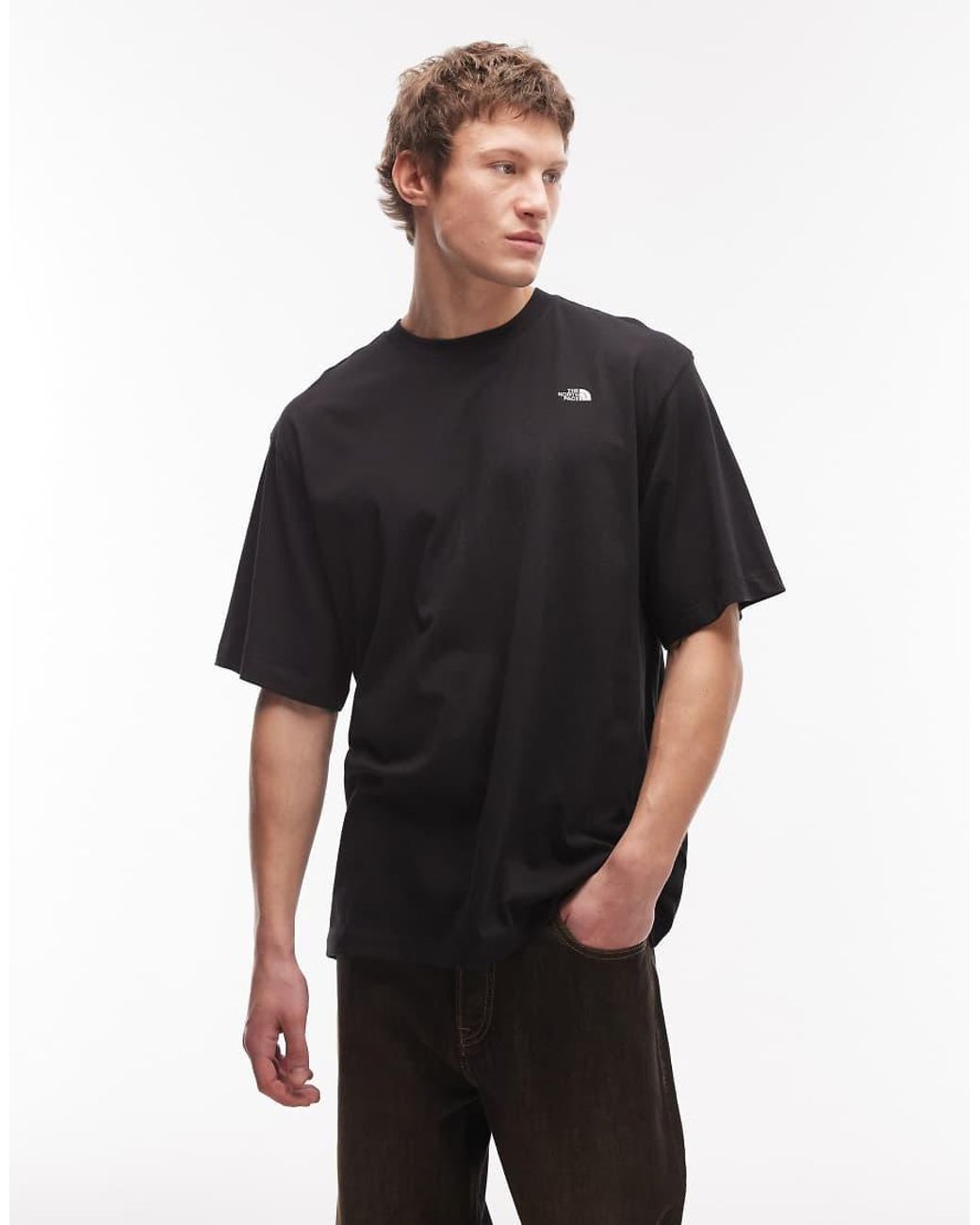 The North Face Black Essential Simple Dome Logo Oversized T-Shirt for men