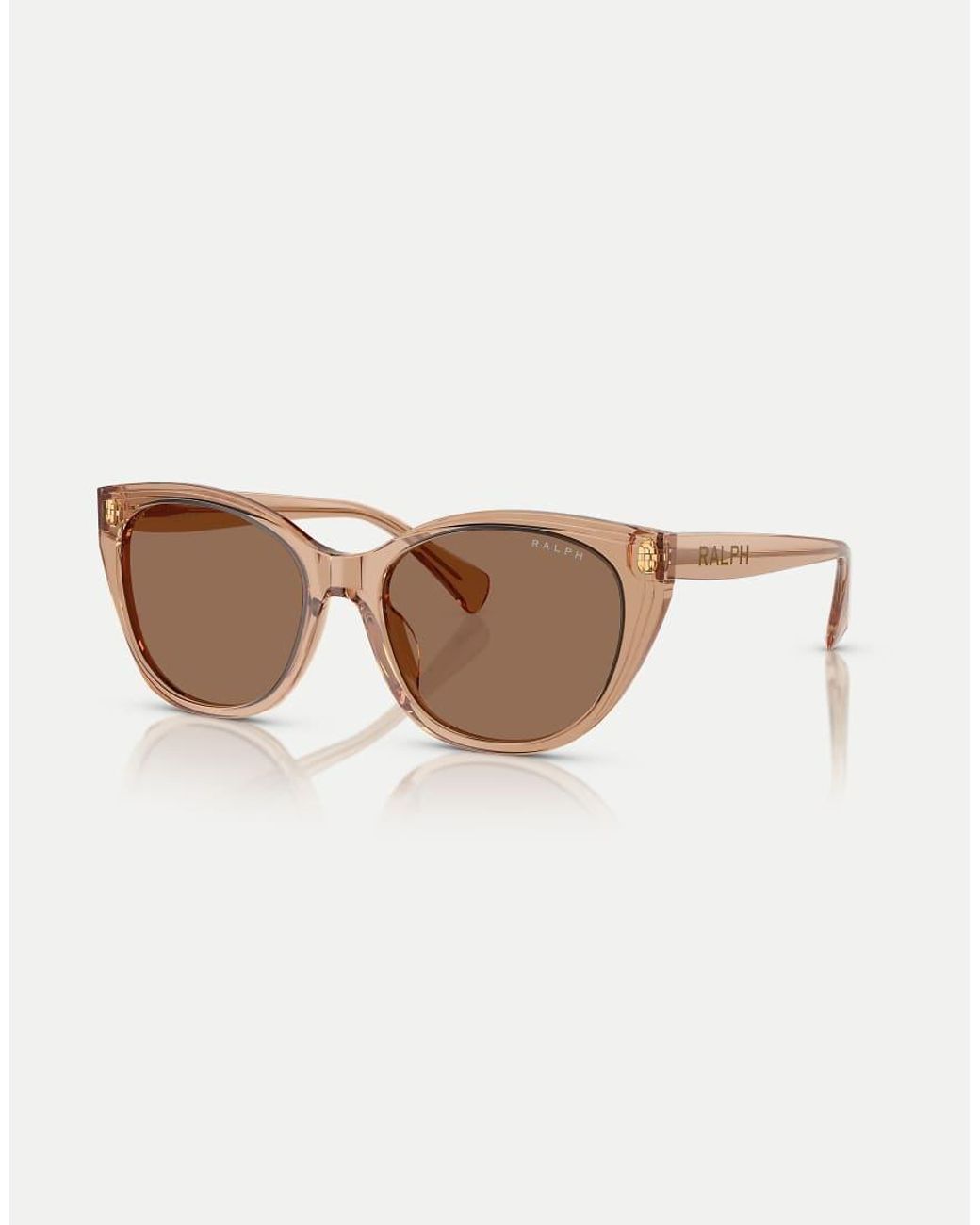 Ralph Brown Square Sunglasses With Lens