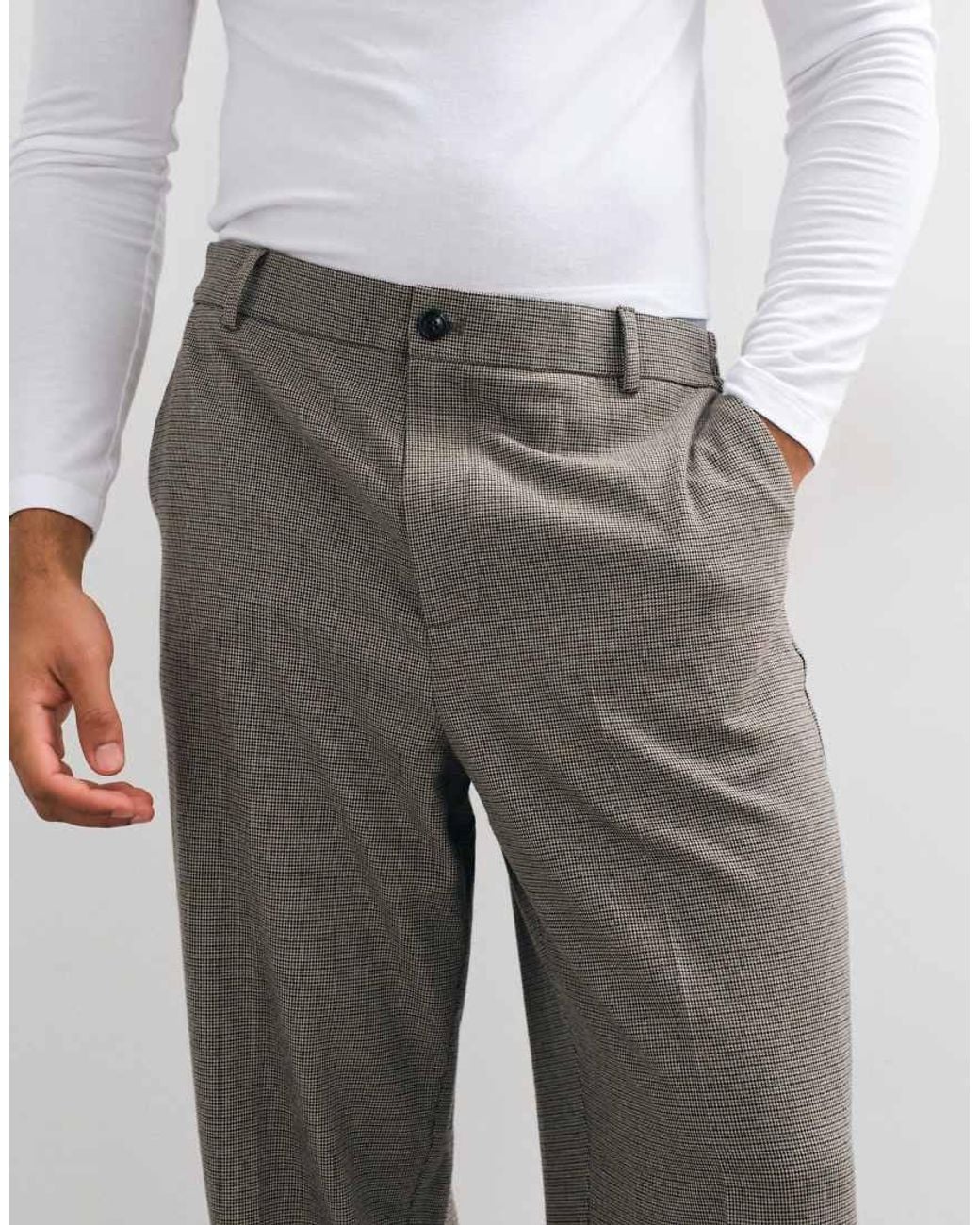ASOS Gray Wide Smart Co-ord Trousers for men