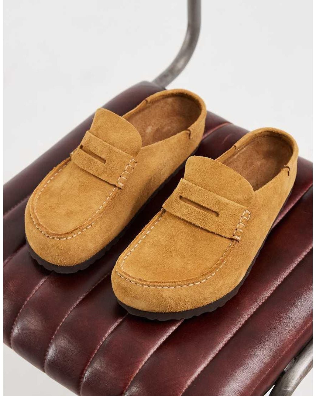 Birkenstock Yellow Unisex Naples Suede Clogs
