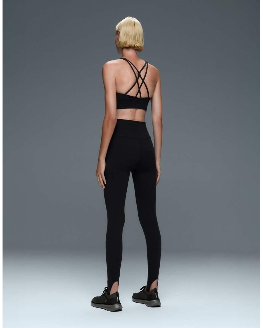Oysho Blue Comfortlux Super High Rise Ankle-Length Stirrup Leggings