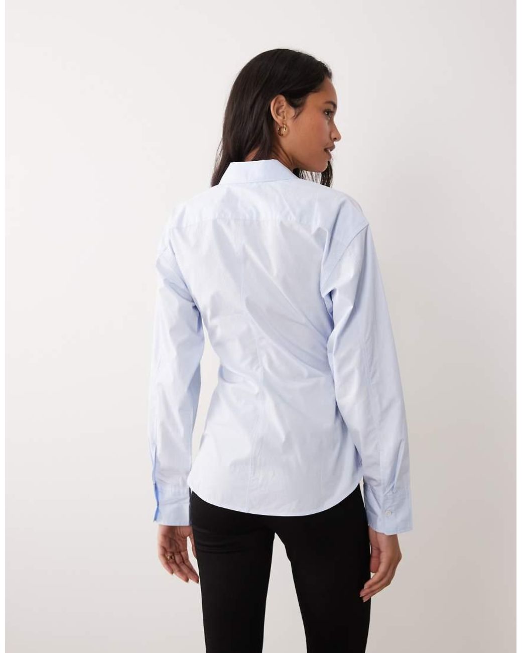 ARKET White Pure Cotton Wrap Blouse
