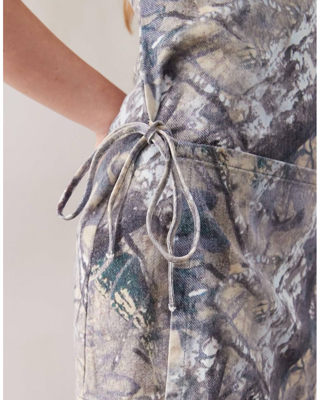 Collusion Natural Wrap Mini Dress
